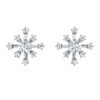 Galaxy Stud Earrings Lab-Grown Diamonds 0.5 Ct Tw, Round Shape, 14K White Gold