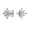 Galaxy Stud Earrings Lab-Grown Diamonds 0.5 Ct Tw, Round Shape, 14K White Gold