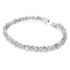 Galaxy Tennis Bracelet Lab-Grown Diamonds 5 Ct Tw, Mixed Shapes, 14K White Gold