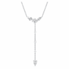 Galaxy Y Necklace Lab-Grown Diamonds, 0.7 Ct Tw, Mixed Shapes, Sterling Silver