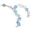 Gema Bracelet Mixed Cuts, Blue, Rhodium Plated