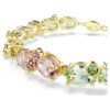 Gema Bracelet Mixed Cuts, Multicolored, Gold-Tone Plated