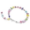 Gema Bracelet Mixed Cuts, Multicolored, Rhodium Plated
