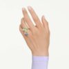 Gema Cocktail Ring Mixed Cuts, Multicolored, Gold-Tone Plated Gema Cocktail Ring Mixed Cuts, Multicolored, Gold-Tone Plated