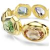Gema Cuff Oversized Crystals, Mixed Cuts, Multicolored, Gold-Tone Plated