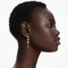 Gema Drop Earrings Asymmetrical Design, Mixed Cuts, Long, Yellow, Gold-Tone Plated Gema Drop Earrings Asymmetrical Design, Mixed Cuts, Long, Yellow, Gold-Tone Plated