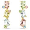 Gema Drop Earrings Asymmetrical Design, Mixed Cuts, Multicolored, Gold-Tone Plated