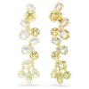 Gema Drop Earrings Mixed Cuts, Chandelier, Long, Multicolored, Gold-Tone Plated Gema Drop Earrings Mixed Cuts, Chandelier, Long, Multicolored, Gold-Tone Plated