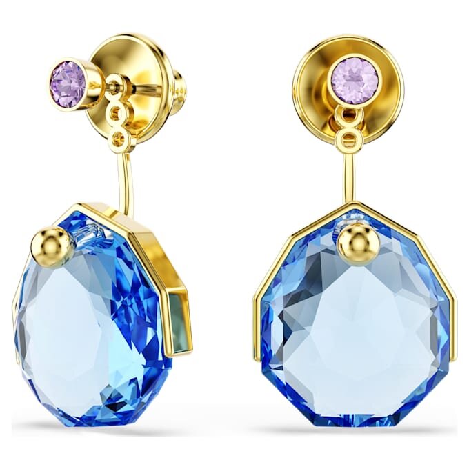 Gema Earring Jackets Blue, Gold-Tone Plated Gema Earring Jackets Blue, Gold-Tone Plated