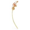 Gema Hair Clip Crystal Pearl, Mixed Cuts, Flower, Pink, Gold-Tone Plated