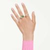 Gema Motif Ring Set (3), Multicolored, Gold-Tone Plated