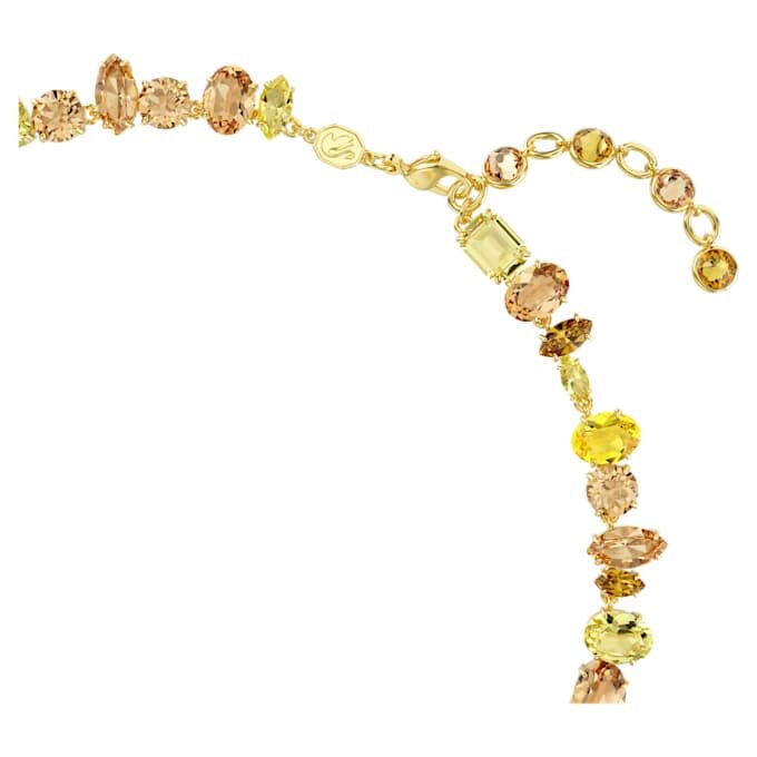 Gema Necklace Mixed Cuts, Yellow, Gold-Tone Plated Gema Necklace Mixed Cuts, Yellow, Gold-Tone Plated