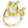 Gema Open Ring Mixed Cuts, Multicolored, Gold-Tone Plated Gema Open Ring Mixed Cuts, Multicolored, Gold-Tone Plated