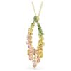 Gema Pendant Mixed Cuts, Multicolored, Gold-Tone Plated Gema Pendant Mixed Cuts, Multicolored, Gold-Tone Plated