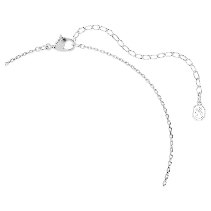 Gema Pendant Mixed Cuts, Pink, Rhodium Plated Gema Pendant Mixed Cuts, Pink, Rhodium Plated