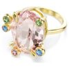 Gema Ring Set (3), Mixed Cuts, Multicolored, Gold-Tone Plated