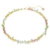 Gema Tennis Necklace Mixed Cuts, Multicolored, Gold-Tone Plated