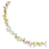 Gema Tennis Necklace Mixed Cuts, Multicolored, Gold-Tone Plated