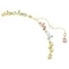 Gema Tennis Necklace Mixed Cuts, Multicolored, Gold-Tone Plated