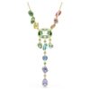 Gema Y Necklace Mixed Cuts, Multicolored, Gold-Tone Plated Gema Y Necklace Mixed Cuts, Multicolored, Gold-Tone Plated