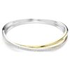 Hyperbola Bangle Round Cut, White, Mixed Metal Finish