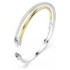 Hyperbola Bangle Round Cut, White, Mixed Metal Finish