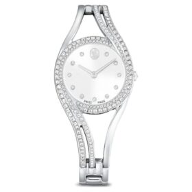 Hyperbola Bangle Watch Swiss Made, Metal Bracelet, Silver Tone, Stainless Steel