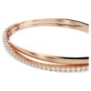 Hyperbola Bangle White, Rose Gold-Tone Plated