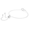 Hyperbola Bracelet Infinity and Heart, White, Rhodium Plated Hyperbola Bracelet Infinity and Heart, White, Rhodium Plated