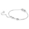 Hyperbola Bracelet Infinity, White, Rhodium Plated