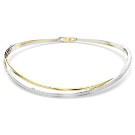 Hyperbola Choker Round Cut, White, Mixed Metal Finish Hyperbola Choker Round Cut, White, Mixed Metal Finish