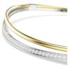 Hyperbola Choker Round Cut, White, Mixed Metal Finish Hyperbola Choker Round Cut, White, Mixed Metal Finish