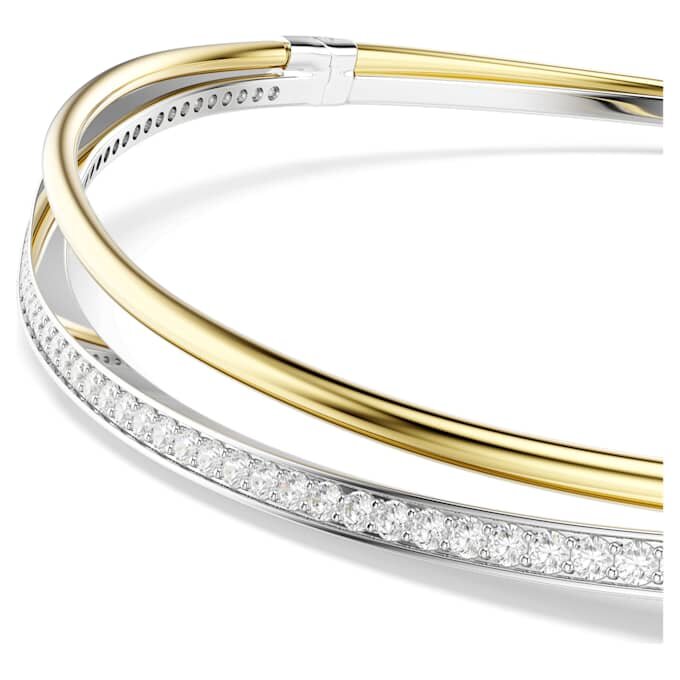 Hyperbola Choker Round Cut, White, Mixed Metal Finish Hyperbola Choker Round Cut, White, Mixed Metal Finish
