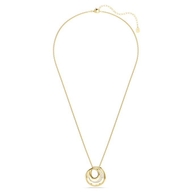 Hyperbola Necklace Round Cut, White, Gold-Tone Plated Hyperbola Necklace Round Cut, White, Gold-Tone Plated