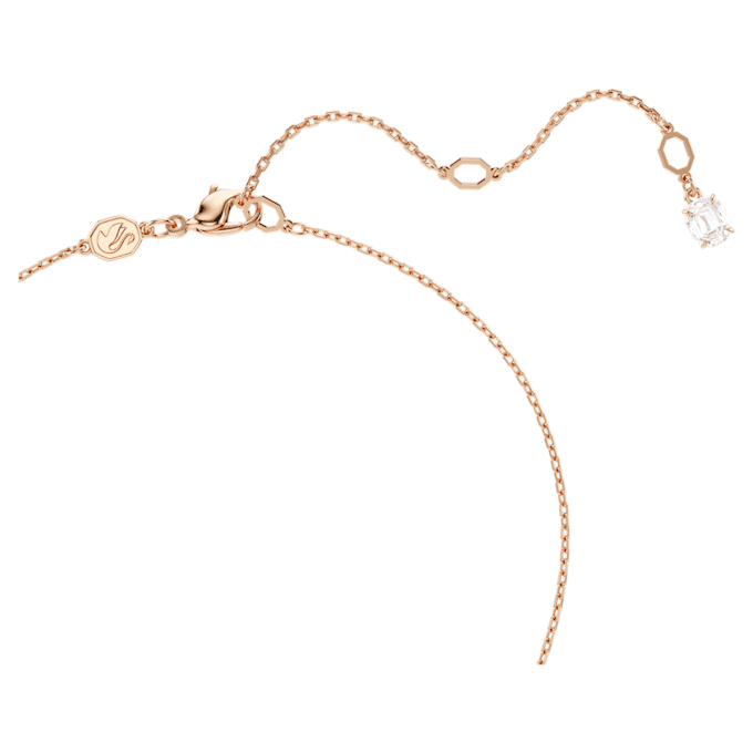Hyperbola Pendant Mixed Cuts, White, Rose Gold-Tone Plated Hyperbola Pendant Mixed Cuts, White, Rose Gold-Tone Plated