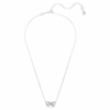 Hyperbola Pendant Pavé, Infinity, White, Rhodium Plated
