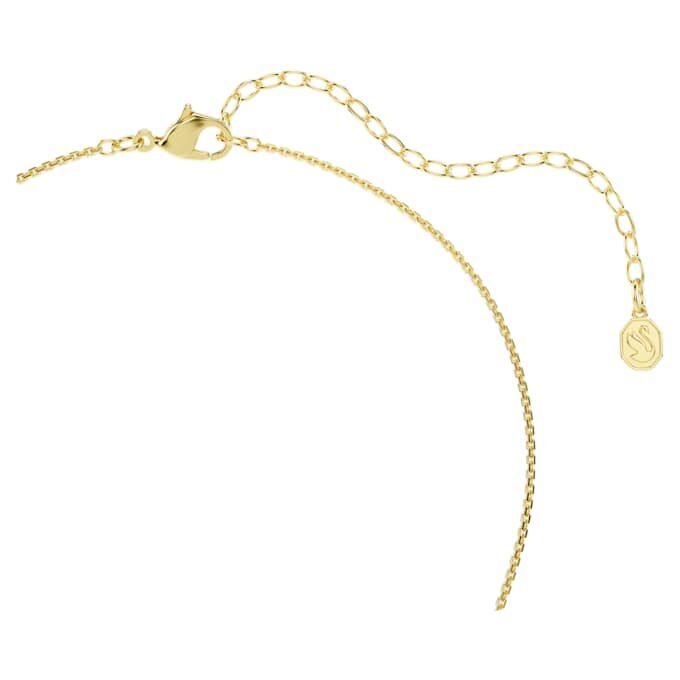 Hyperbola Pendant Round Cut, White, Gold-Tone Plated Hyperbola Pendant Round Cut, White, Gold-Tone Plated