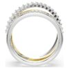 Hyperbola Ring Mixed Cuts, White, Mixed Metal Finish