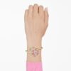 Idyllia Bangle Mixed Cuts, Flower, Multicolored, Gold-Tone Plated