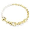 Idyllia Bracelet Crystal Pearl, White, Gold-Tone Plated