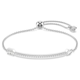 Idyllia Bracelet Mixed Cuts, Arrow, White, Rhodium Plated Idyllia Bracelet Mixed Cuts, Arrow, White, Rhodium Plated