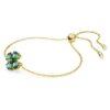 Idyllia Bracelet Mixed Cuts, Clover, Green, Gold-Tone Plated