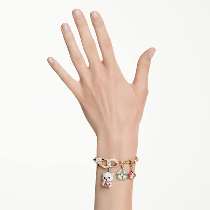 Idyllia Bracelet Mixed Cuts, Mixed Motifs, Multicolored, Gold-Tone Plated Idyllia Bracelet Mixed Cuts, Mixed Motifs, Multicolored, Gold-Tone Plated