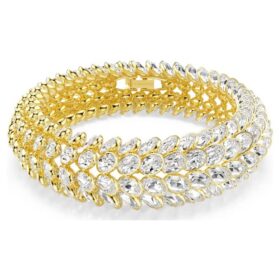 Idyllia Bracelet Oval Cut, White, Gold-Tone Plated Idyllia Bracelet Oval Cut, White, Gold-Tone Plated
