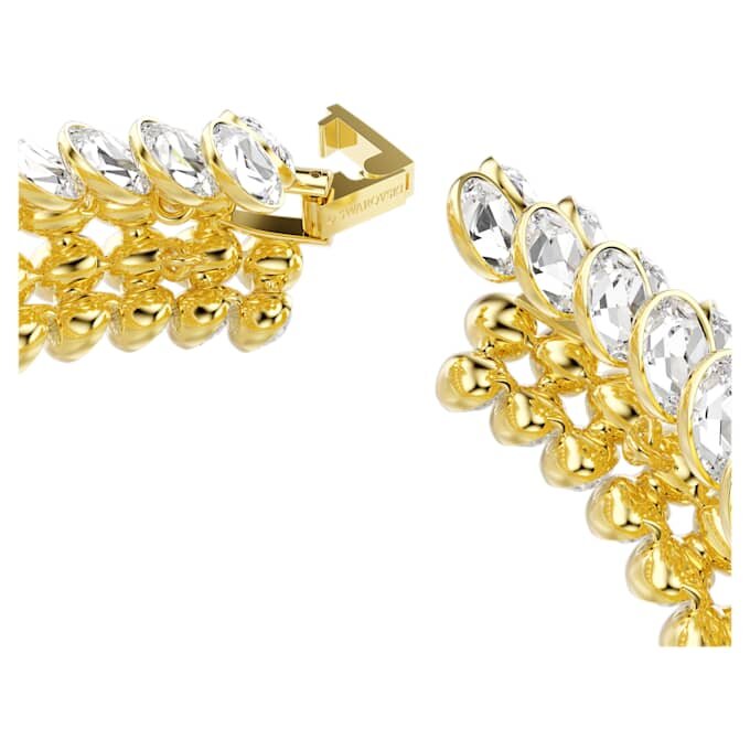 Idyllia Bracelet Oval Cut, White, Gold-Tone Plated Idyllia Bracelet Oval Cut, White, Gold-Tone Plated