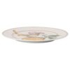 Idyllia Bread Plate Porcelain, Crystal Print Motif, Flycatcher, Multicolored