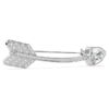 Idyllia Brooch Mixed Cuts, Arrow, White, Rhodium Plated Idyllia Brooch Mixed Cuts, Arrow, White, Rhodium Plated