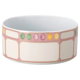 Idyllia Cereal Bowl Porcelain, Crystal Print Motif, Gemstone, Multicolored