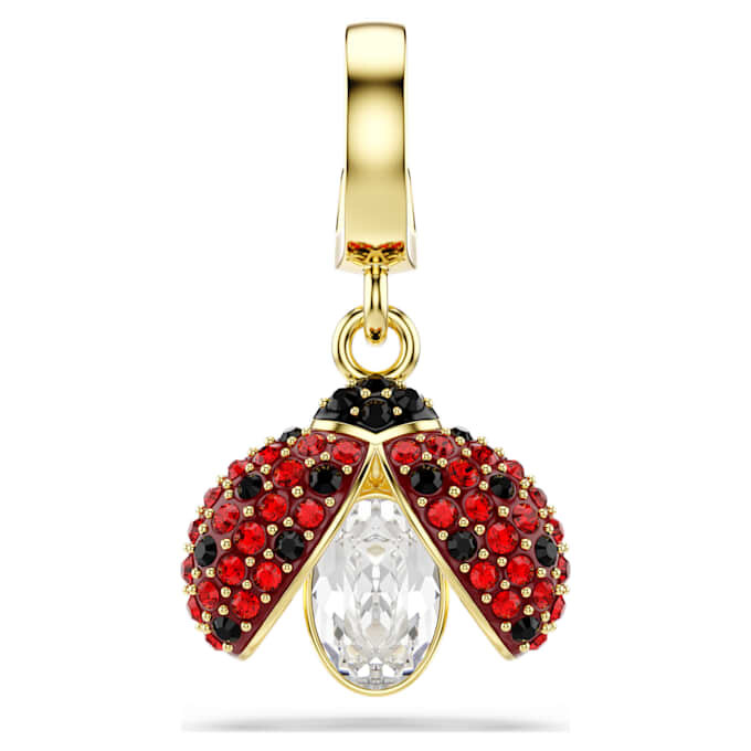 Idyllia Charm Mixed Cuts, Ladybug, Red, Gold-Tone Plated Idyllia Charm Mixed Cuts, Ladybug, Red, Gold-Tone Plated