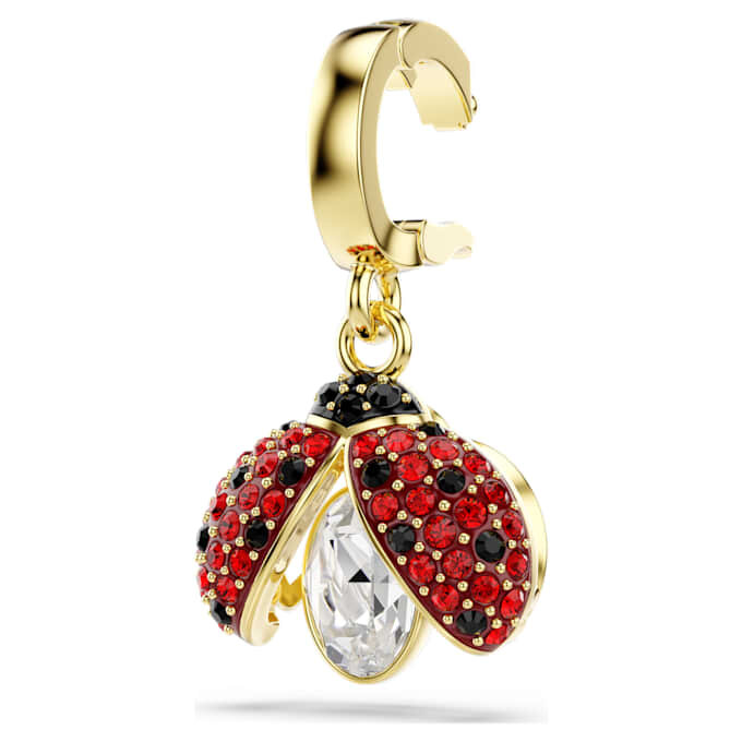 Idyllia Charm Mixed Cuts, Ladybug, Red, Gold-Tone Plated Idyllia Charm Mixed Cuts, Ladybug, Red, Gold-Tone Plated